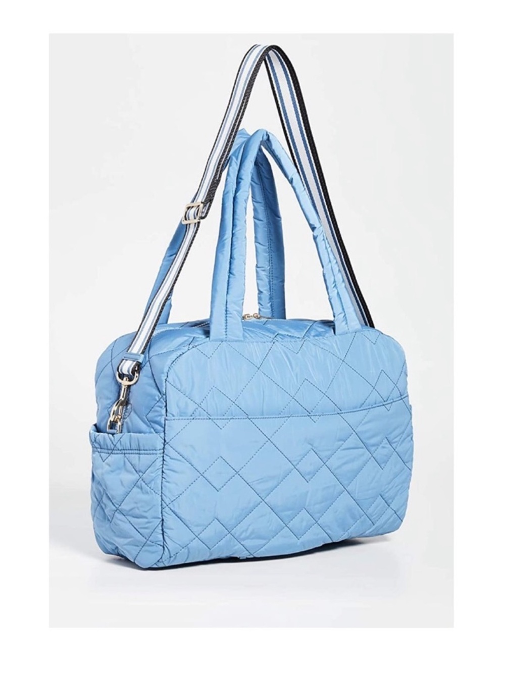 New! Marc Jacobs Quilted Nylon Weekender Sports Travel Duffel Bag in Blue Haven - Picture 2 of 12